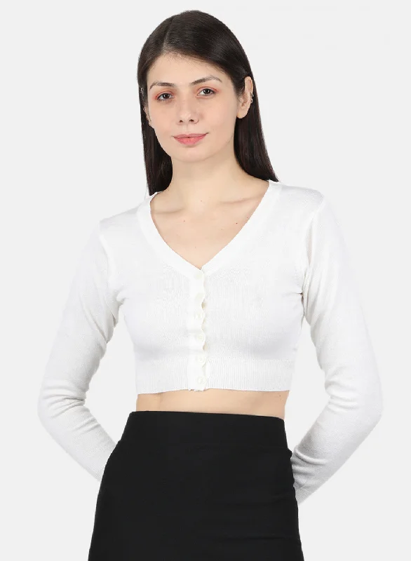 Women White Solid Blouse