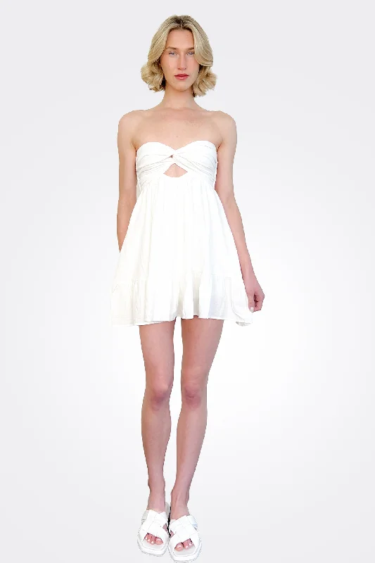 Strapless Mini Dress - White