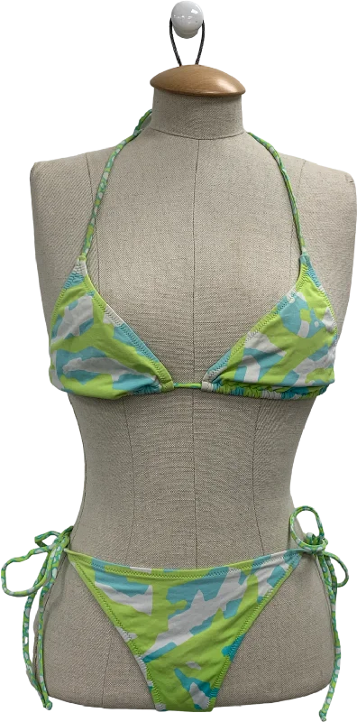 Diane von Furstenberg Green Two Piece Bikini UK S